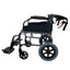 Transit składane wózek inwalidzki z małymi kółkami i podparciem składanym
